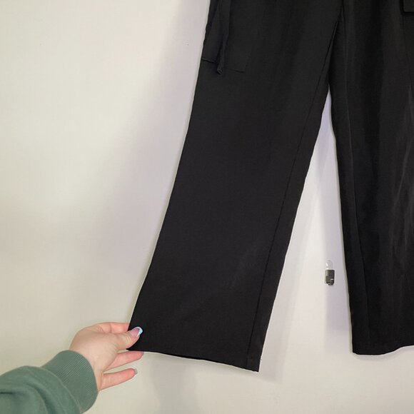 Junior's Medium Blenca Black Wide Leg Dress Pants - Picture 6 of 8